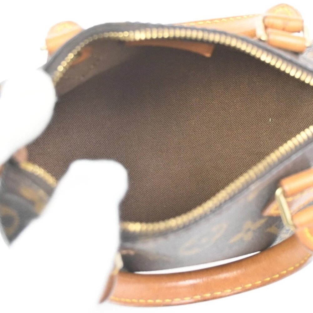 LOUIS VUITTON Mini Speedy Hand Bag Monogram Leather Brown M41534 20ZA037 - Picture 10 of 14